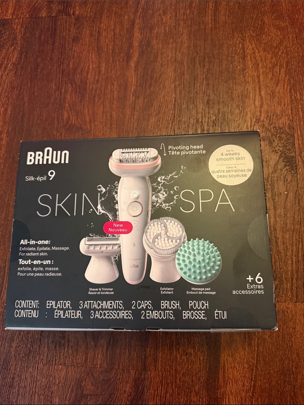 Braun Silk-Epik 9 Skin Spa Epilator- Pink/White